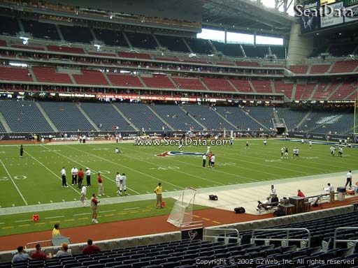 Seat view from section 129 at NRG Stadium, home of the Houston Texans