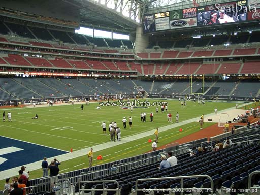 Seat view from section 132 at NRG Stadium, home of the Houston Texans