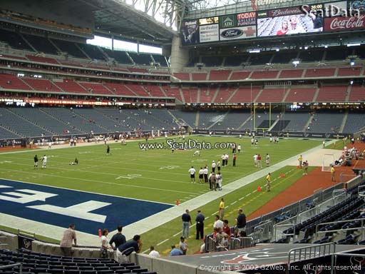 Seat view from section 133 at NRG Stadium, home of the Houston Texans