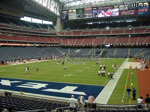 Seat view from section 134 at NRG Stadium, home of the Houston Texans