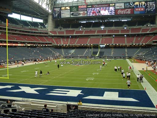 Seat view from section 135 at NRG Stadium, home of the Houston Texans
