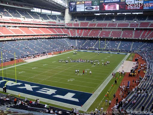 Seat view from section 320 at NRG Stadium, home of the Houston Texans