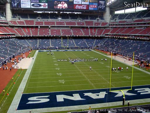 Seat view from section 325 at NRG Stadium, home of the Houston Texans