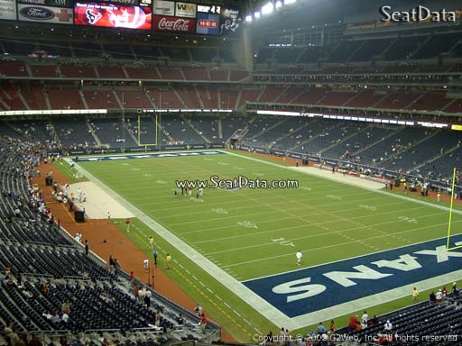 Seat view from section 329 at NRG Stadium, home of the Houston Texans