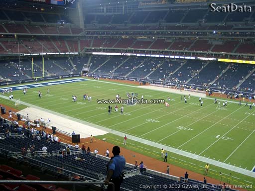 Seat view from section 333 at NRG Stadium, home of the Houston Texans