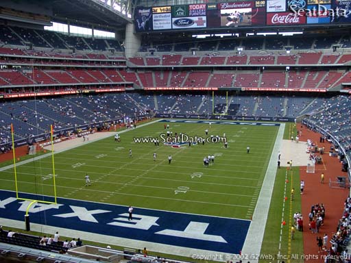 Seat view from section 349 at NRG Stadium, home of the Houston Texans
