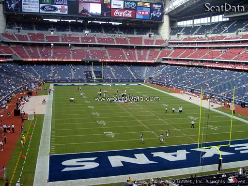 Seat view from section 353 at NRG Stadium, home of the Houston Texans