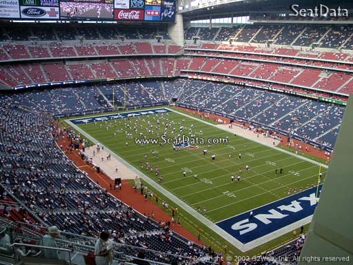 Seat view from section 501 at NRG Stadium, home of the Houston Texans