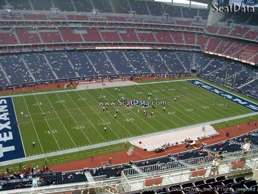 Seat view from section 538 at NRG Stadium, home of the Houston Texans