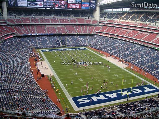 Seat view from section 551 at NRG Stadium, home of the Houston Texans