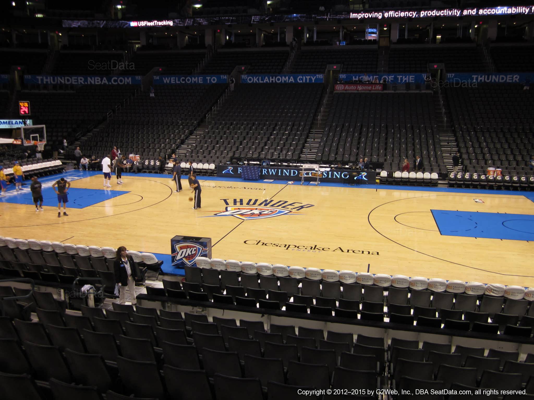 Seat view from section 105 at Chesapeake Energy Arena, home of the Oklahoma City Thunder