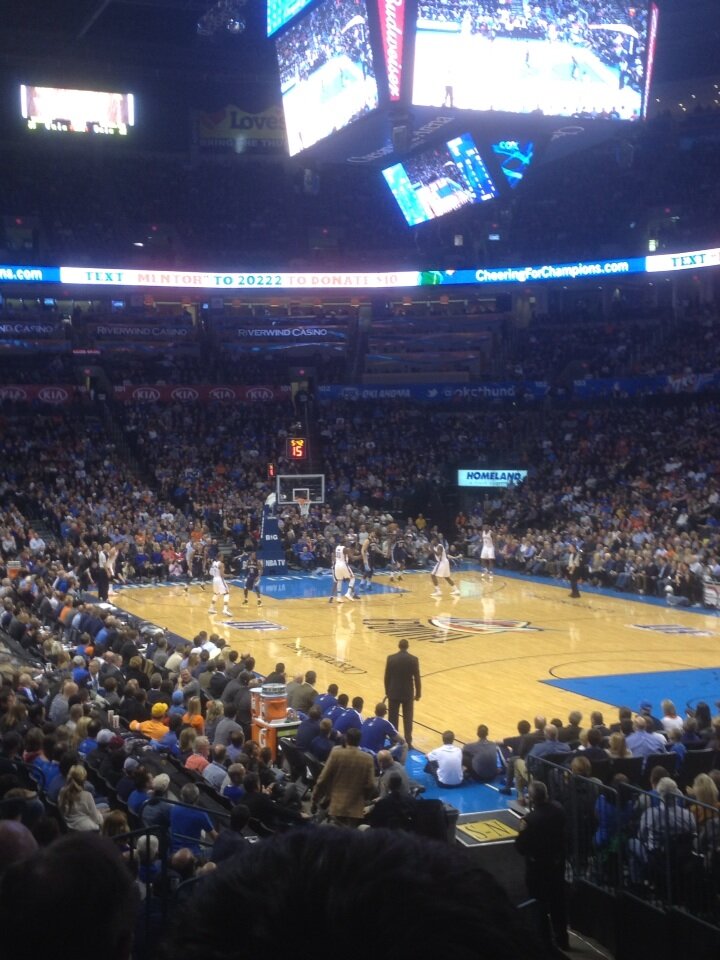 Seat view from section 112 at Chesapeake Energy Arena, home of the Oklahoma City Thunder