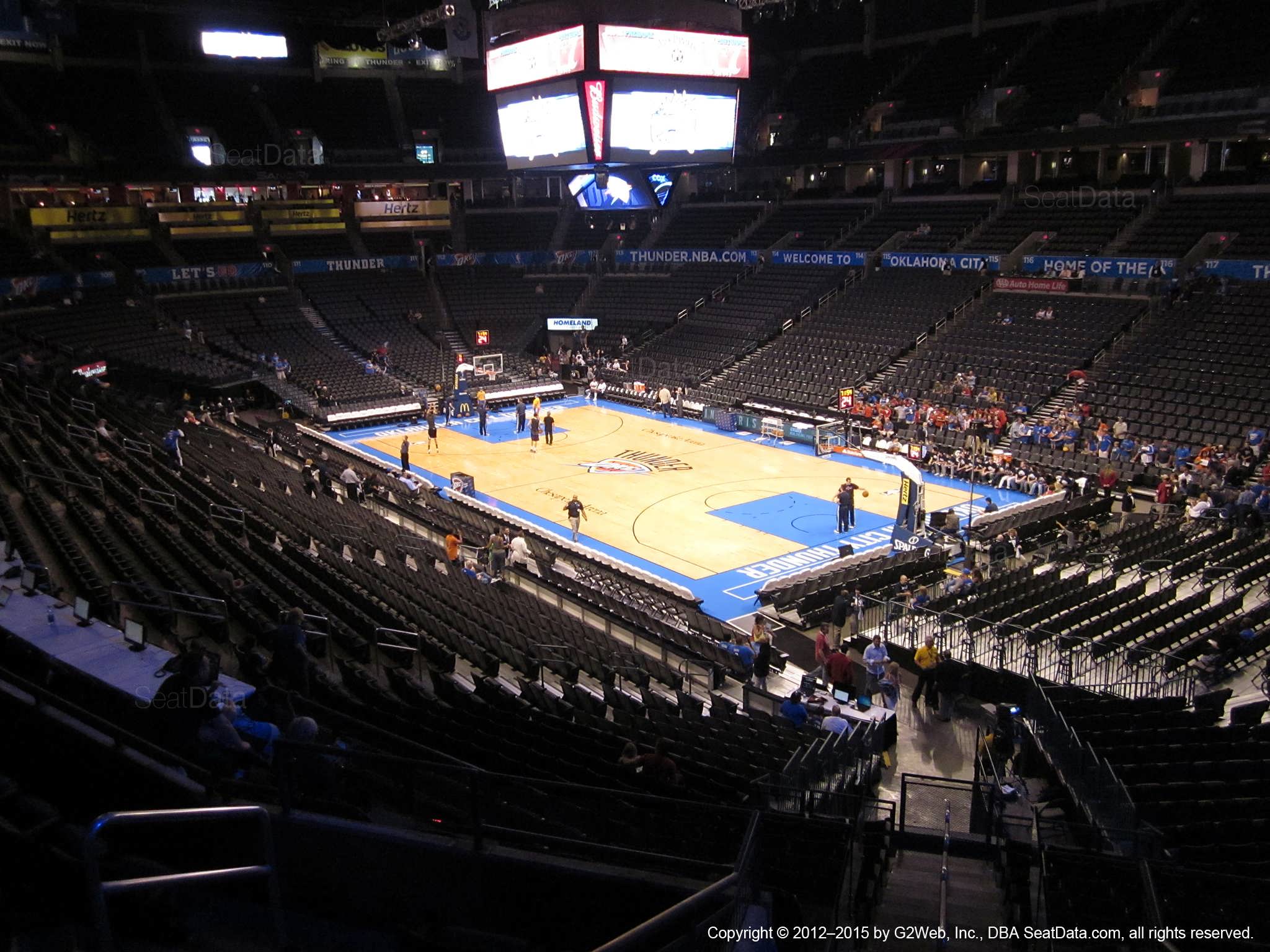 Seat view from section 204 at Chesapeake Energy Arena, home of the Oklahoma City Thunder