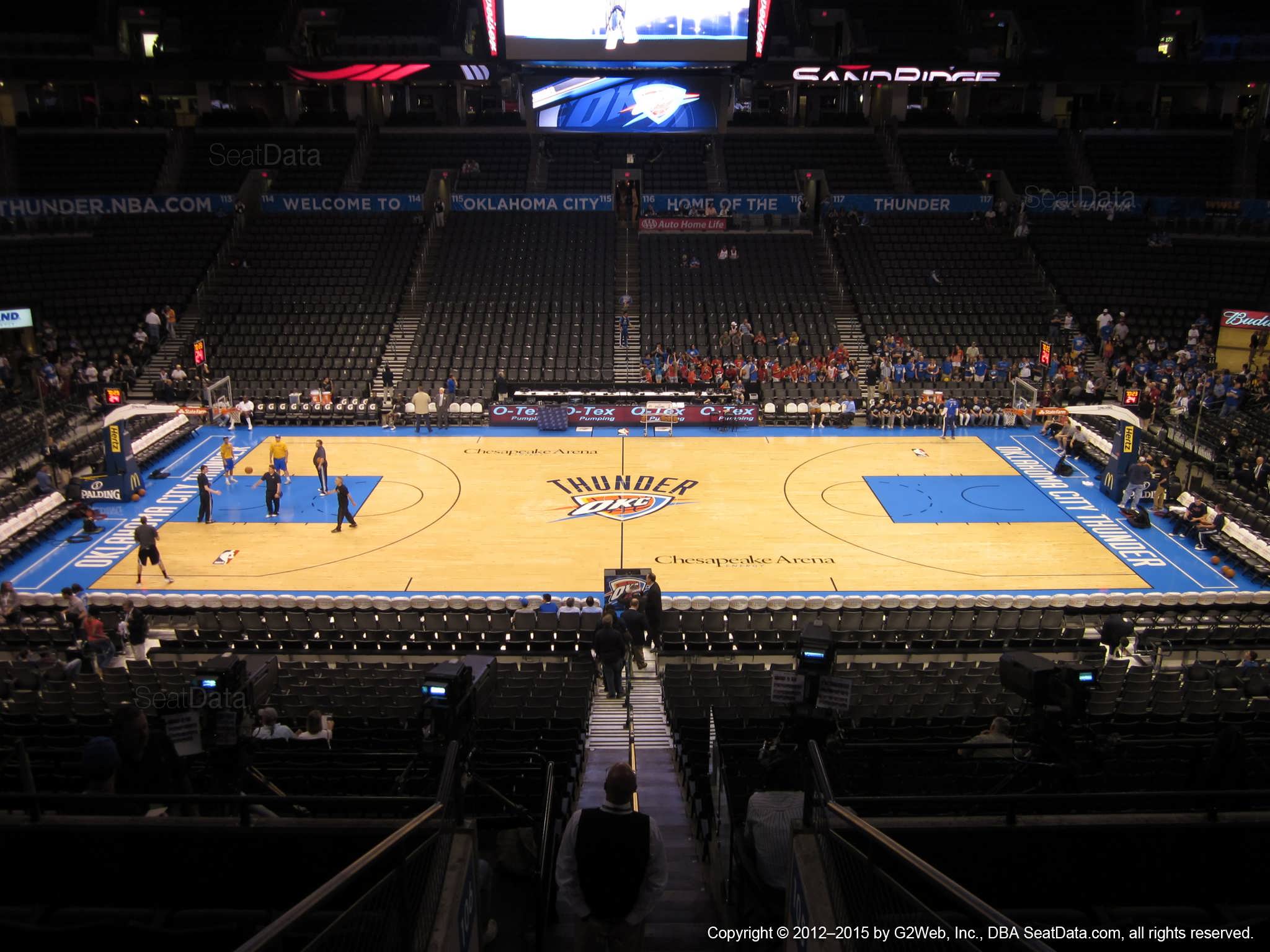 Seat view from section 208 at Chesapeake Energy Arena, home of the Oklahoma City Thunder