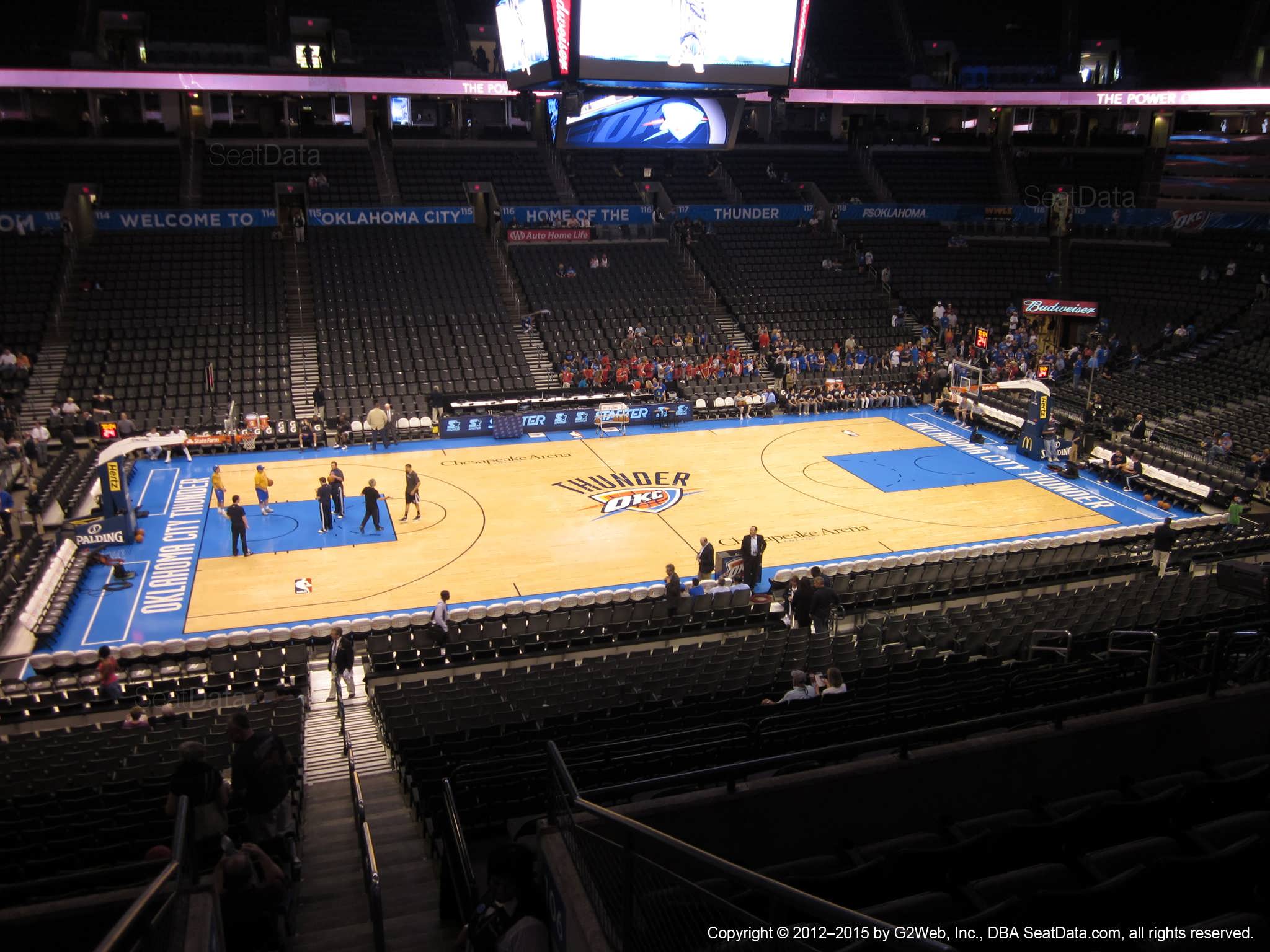 Seat view from section 209 at Chesapeake Energy Arena, home of the Oklahoma City Thunder