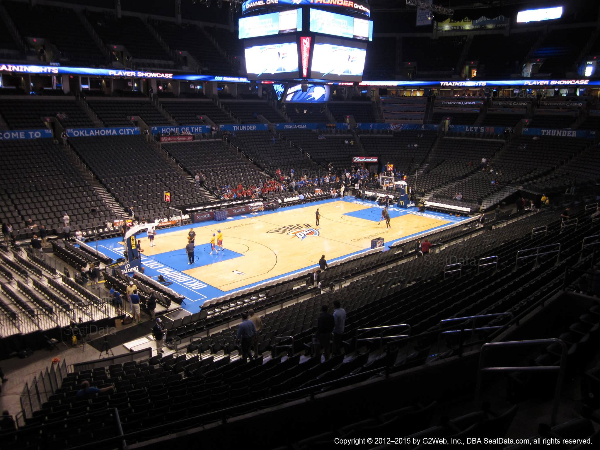 Seat view from section 211 at Chesapeake Energy Arena, home of the Oklahoma City Thunder