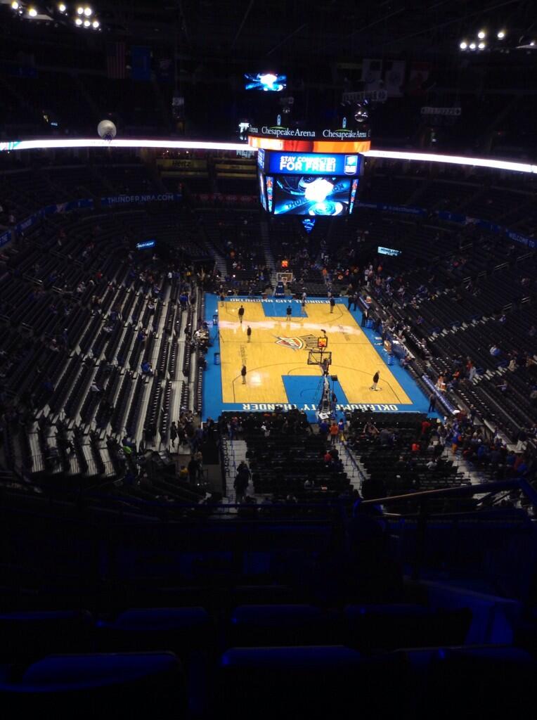 Seat view from section 302 at Chesapeake Energy Arena, home of the Oklahoma City Thunder