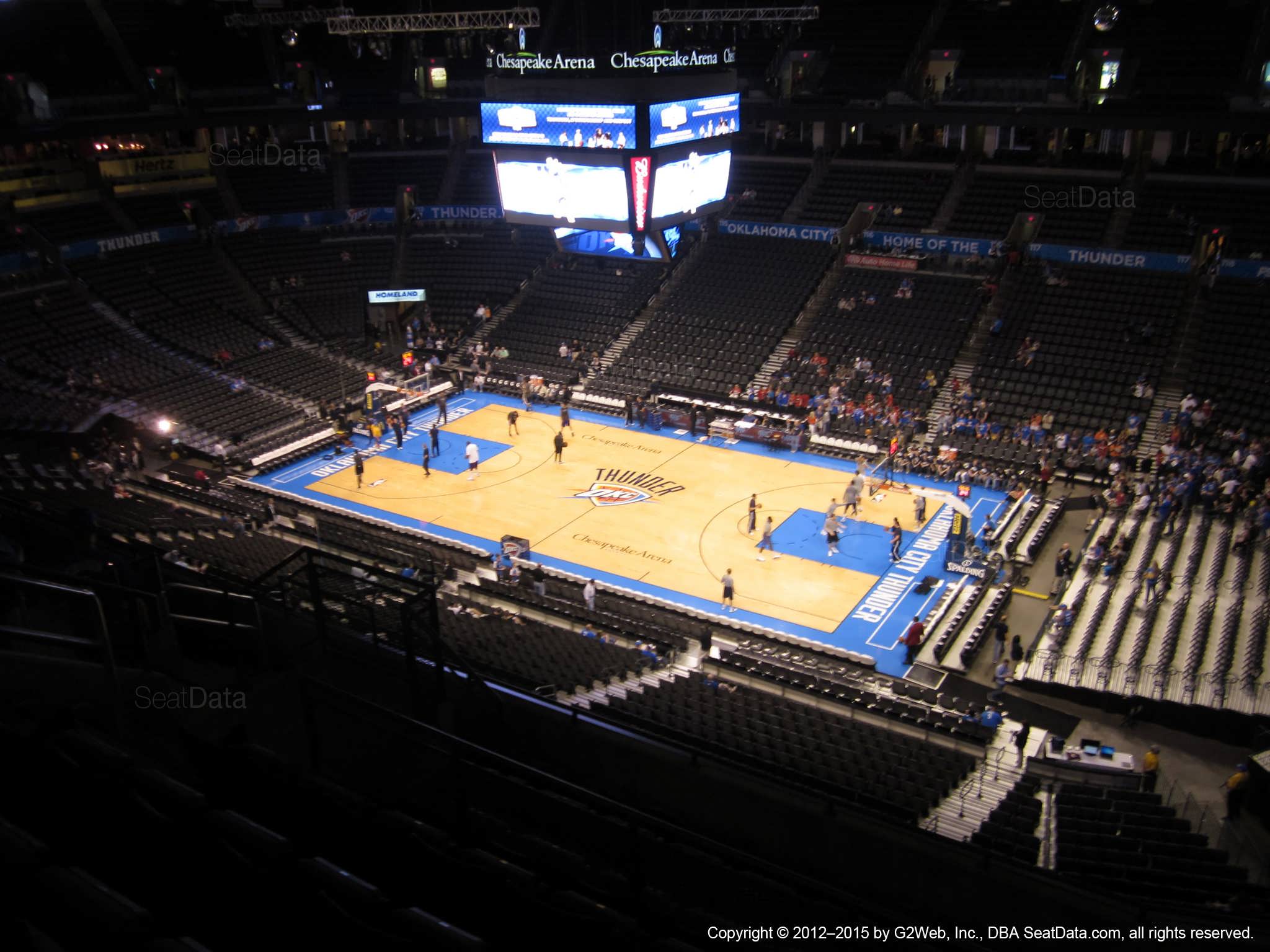 Seat view from section 306 at Chesapeake Energy Arena, home of the Oklahoma City Thunder