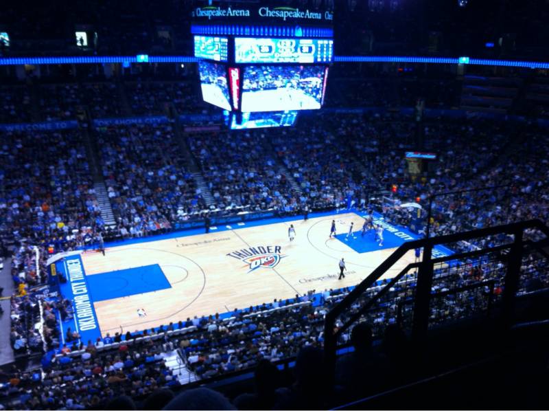 Seat view from section 310 at Chesapeake Energy Arena, home of the Oklahoma City Thunder