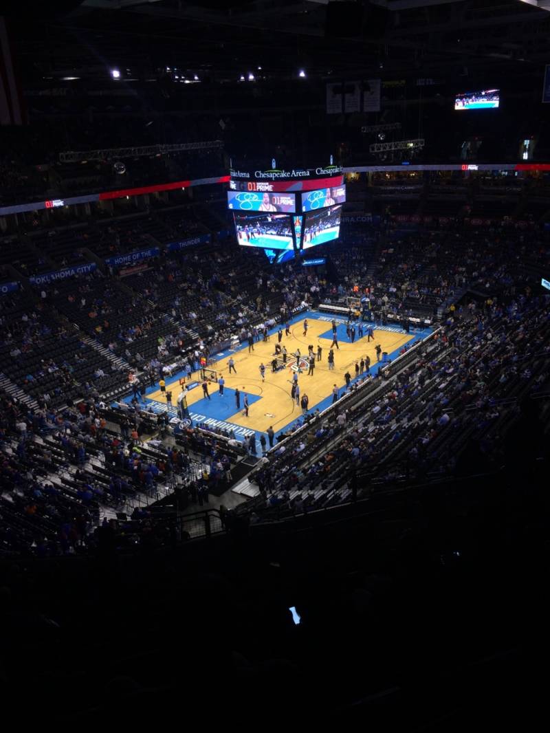 Seat view from section 313 at Chesapeake Energy Arena, home of the Oklahoma City Thunder