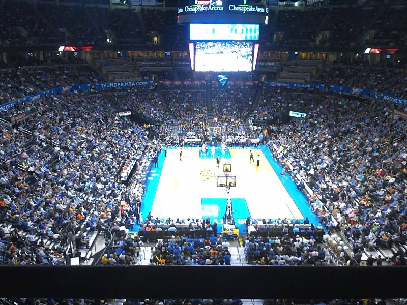 Seat view from section 316 at Chesapeake Energy Arena, home of the Oklahoma City Thunder