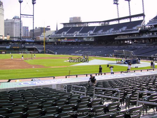 Seat view from section 135 at Comerica Park, home of the Detroit Tigers