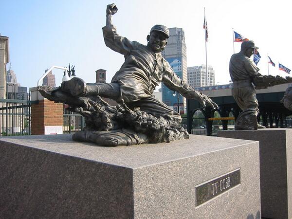 Ty Cobb Statue at Comerica Park in Detroit, Michigan.