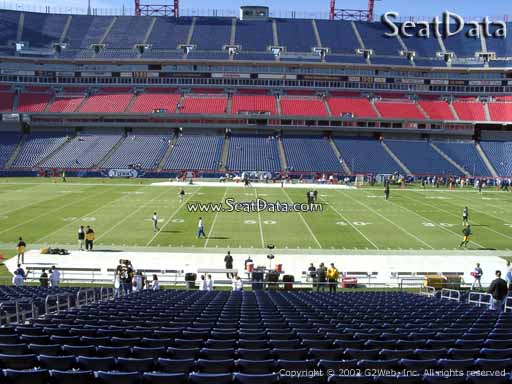 Seat view from section 112 at Nissan Stadium, home of the Tennessee Titans