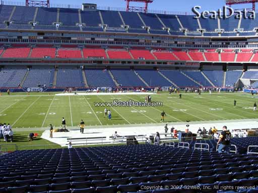 Seat view from section 113 at Nissan Stadium, home of the Tennessee Titans