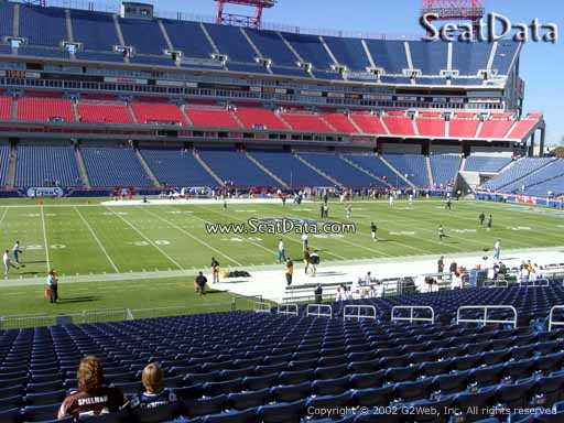 Seat view from section 114 at Nissan Stadium, home of the Tennessee Titans