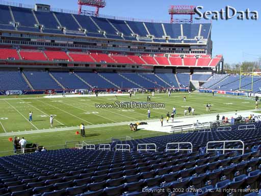 Seat view from section 115 at Nissan Stadium, home of the Tennessee Titans