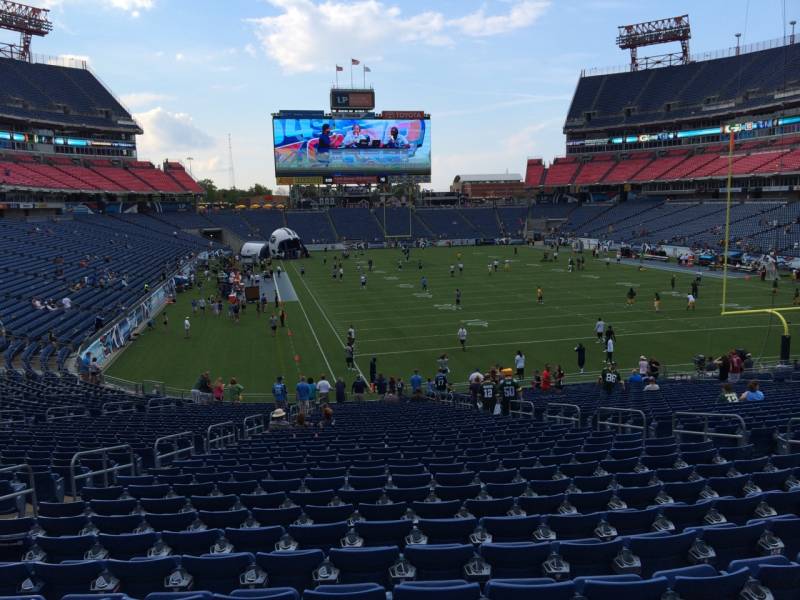 Seat view from section 126 at Nissan Stadium, home of the Tennessee Titans