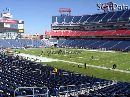 Seat view from section 131 at Nissan Stadium, home of the Tennessee Titans
