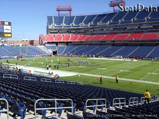 Seat view from section 132 at Nissan Stadium, home of the Tennessee Titans