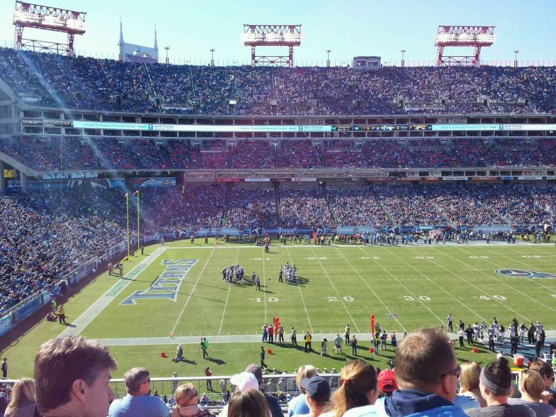 Seat view from section 215 at Nissan Stadium, home of the Tennessee Titans