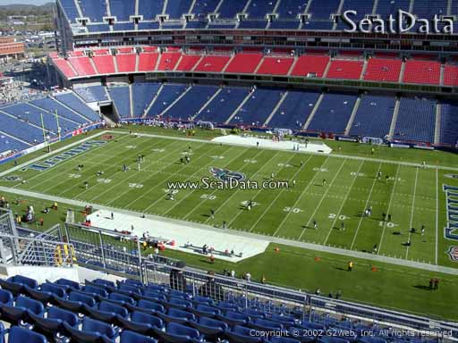 Seat view from section 332 at Nissan Stadium, home of the Tennessee Titans