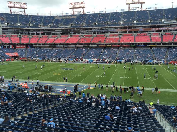 Photo of the playing Field at Nissan Stadium in Nashville, Tennessee.