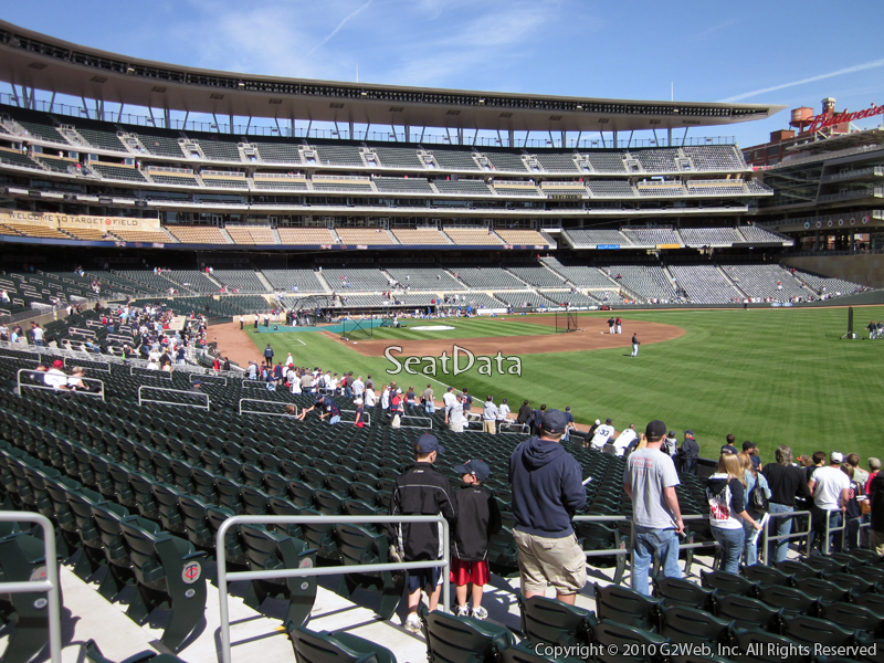 Seat view from section 101 at Target Field, home of the Minnesota Twins