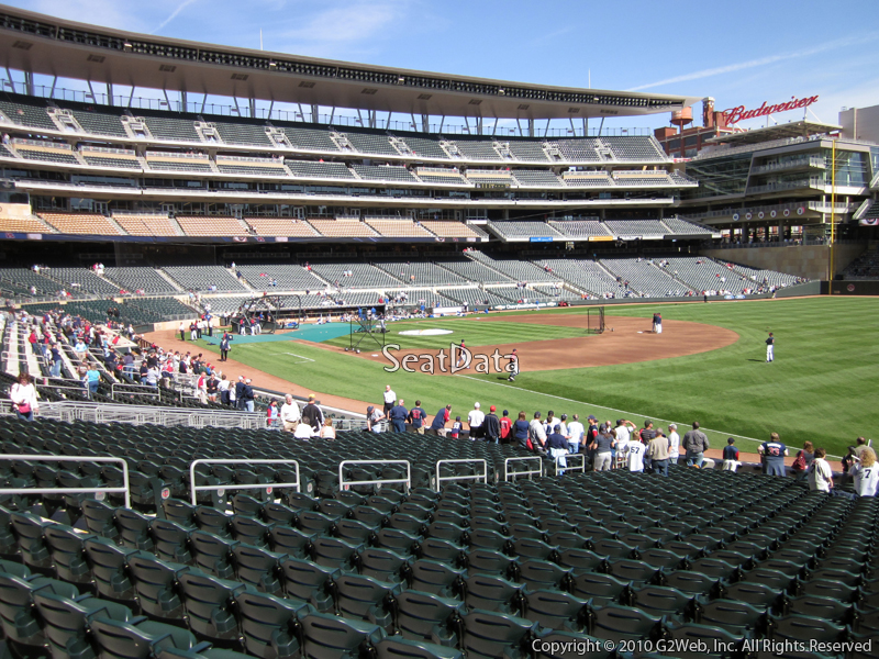 Seat view from section 103 at Target Field, home of the Minnesota Twins