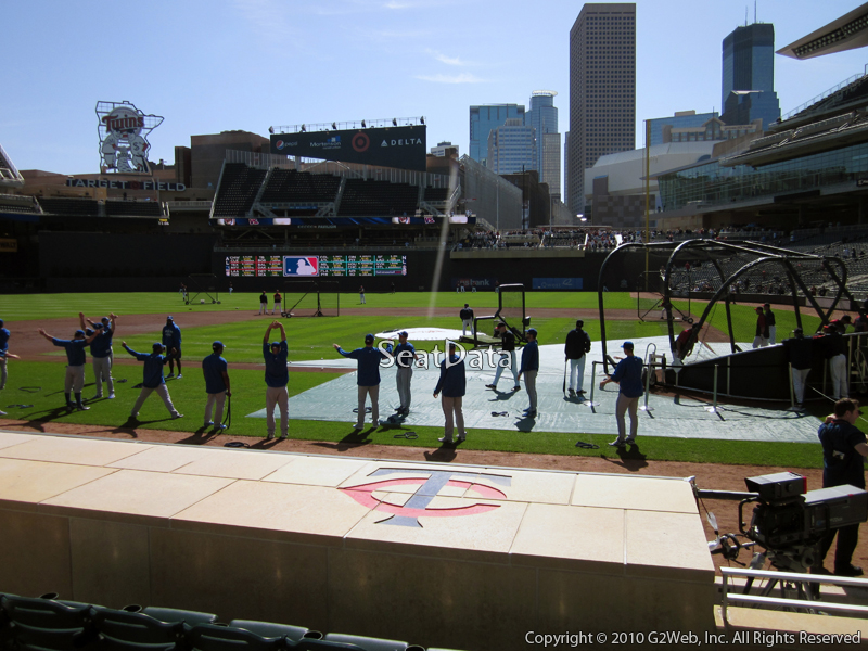 Seat view from section 11 at Target Field, home of the Minnesota Twins