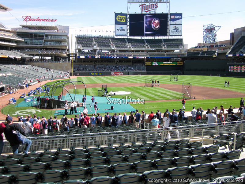 Seat view from section 110 at Target Field, home of the Minnesota Twins