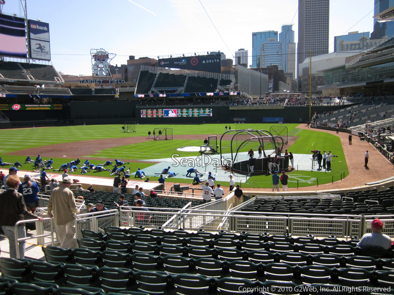 Seat view from section 117 at Target Field, home of the Minnesota Twins