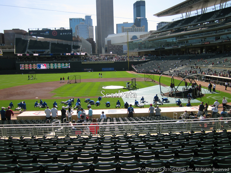 Seat view from section 119 at Target Field, home of the Minnesota Twins