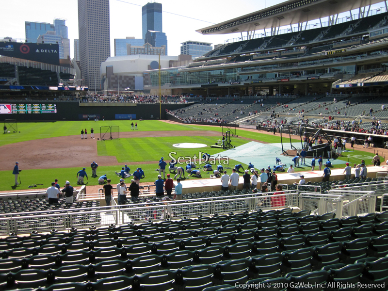 Seat view from section 120 at Target Field, home of the Minnesota Twins