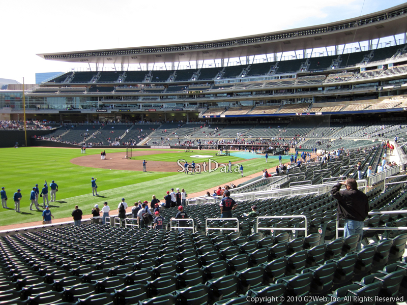 Seat view from section 125 at Target Field, home of the Minnesota Twins