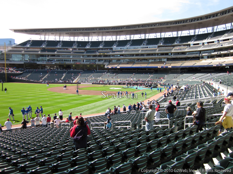 Seat view from section 126 at Target Field, home of the Minnesota Twins