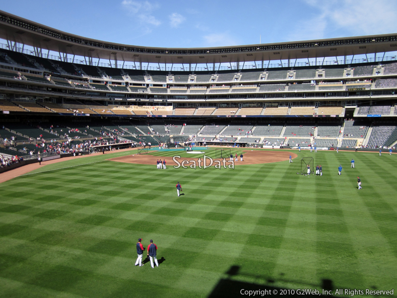 Seat view from section 134 at Target Field, home of the Minnesota Twins