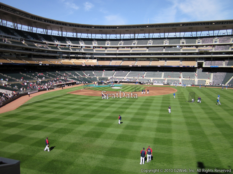 Seat view from section 135 at Target Field, home of the Minnesota Twins