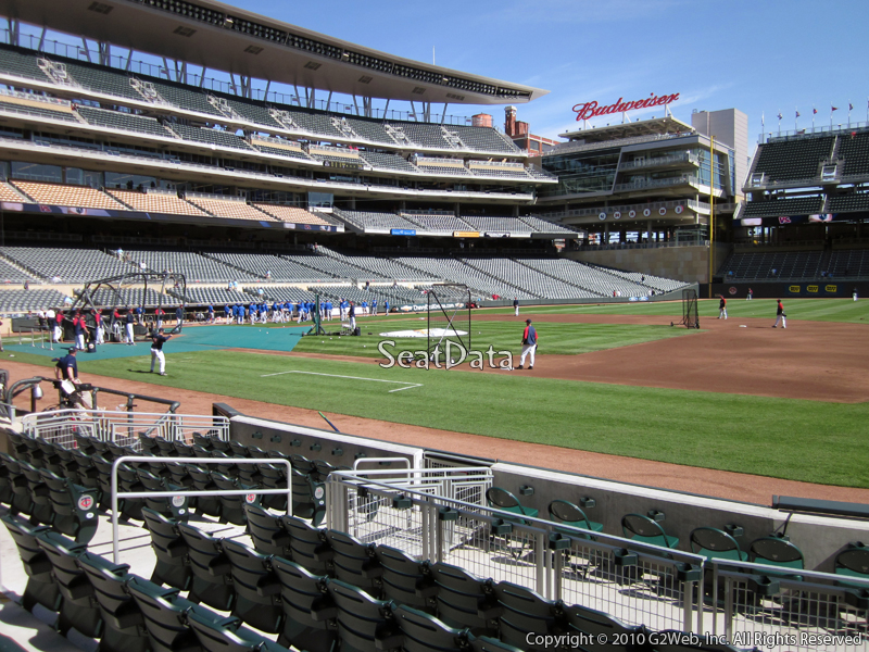 Seat view from section 2 at Target Field, home of the Minnesota Twins