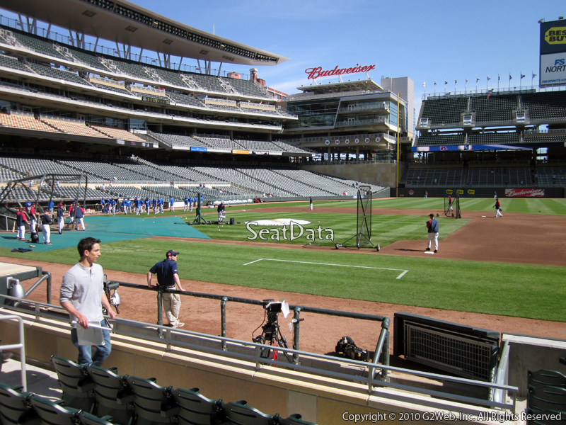 Seat view from section 3 at Target Field, home of the Minnesota Twins